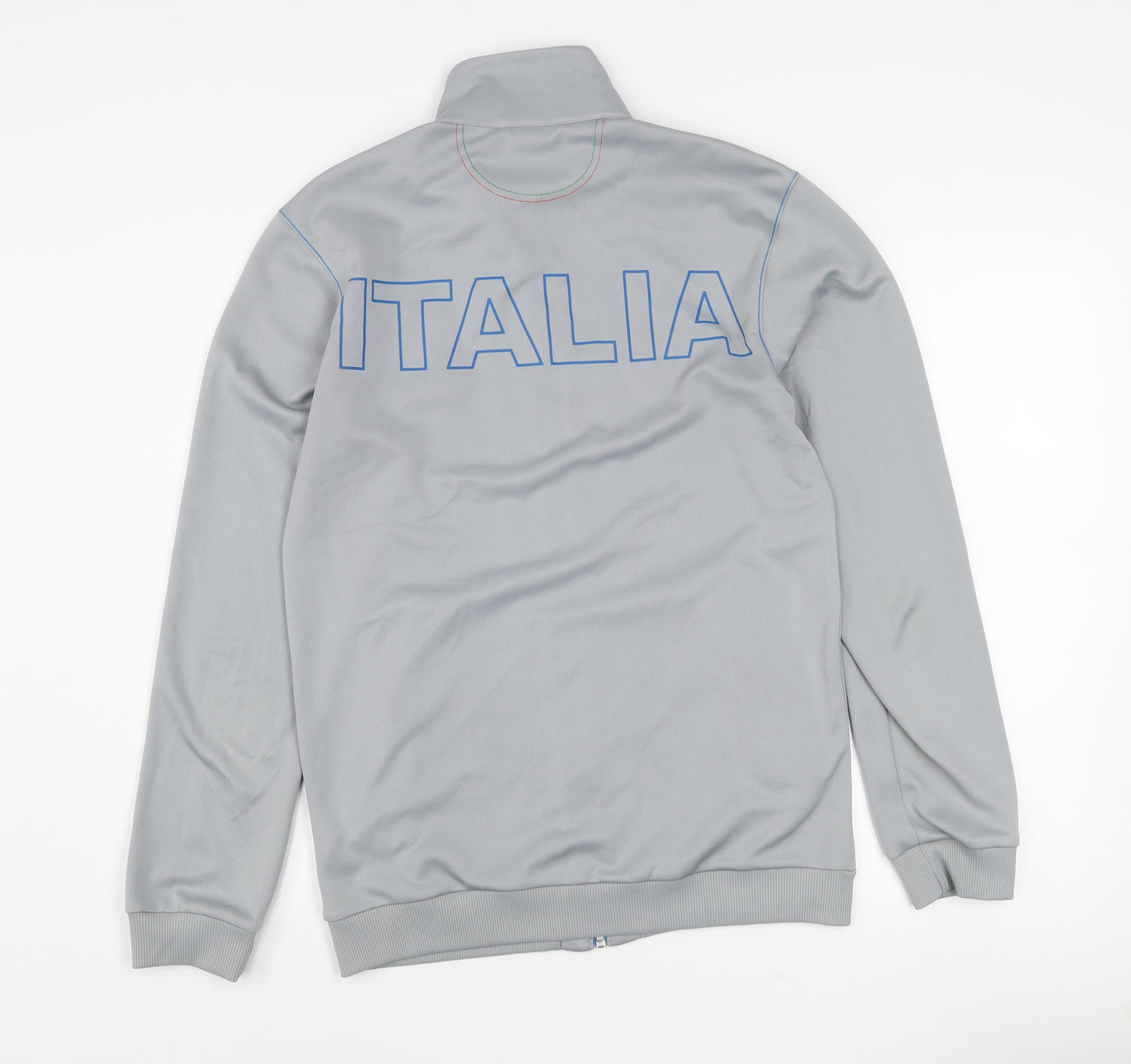 Adidas Men’s Grey Italia Track Jacket S Full Zip Rugby Sportswear