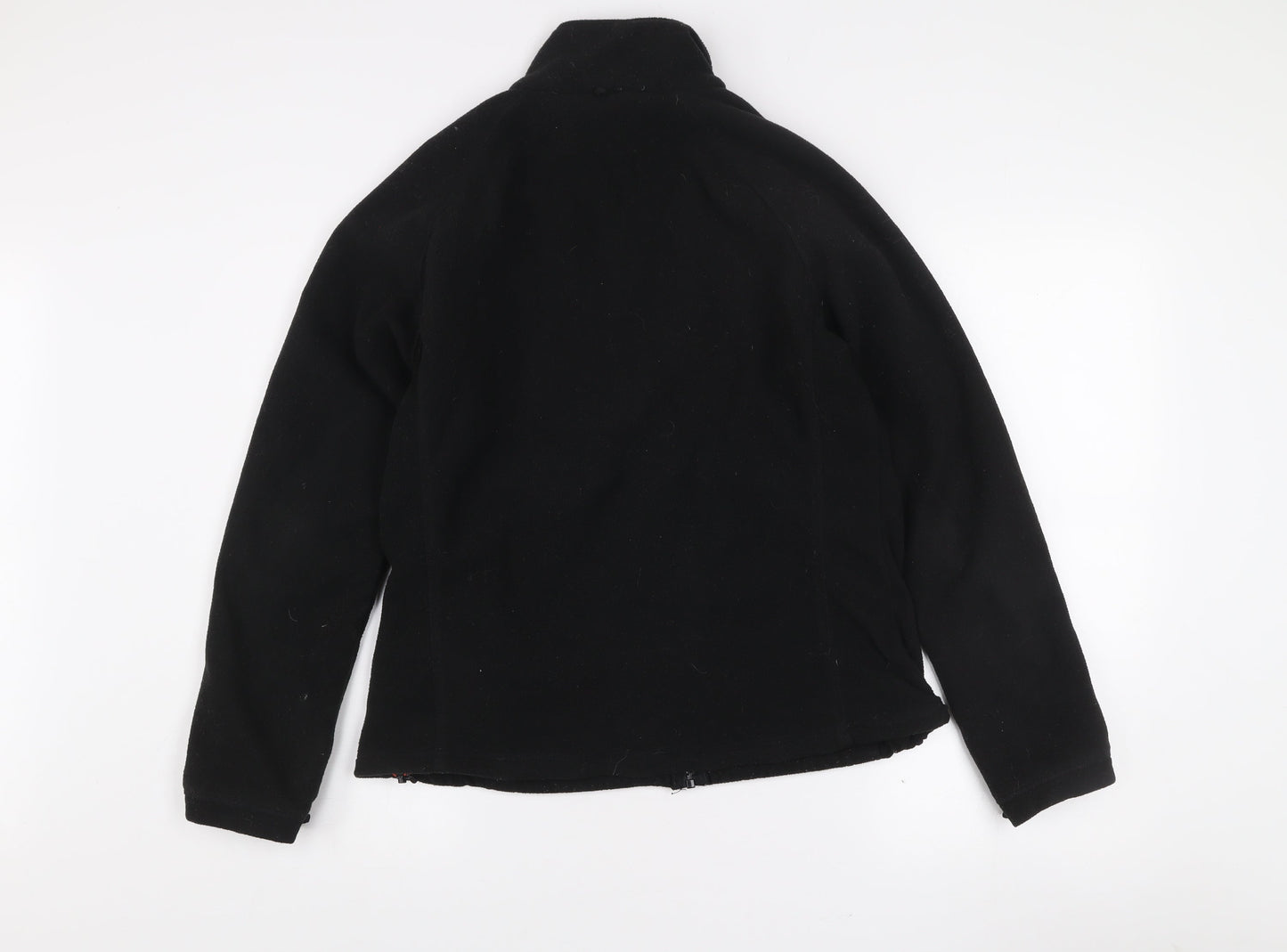 Regatta Women's Black Fleece Zip Jacket UK 14 Outdoor Mid-Length
