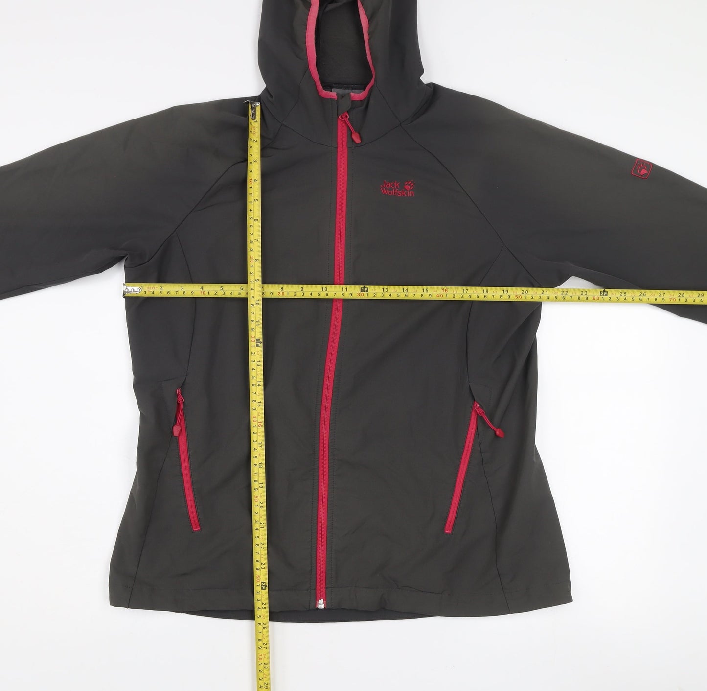 Jack Wolfskin Women's Grey Softshell Hooded Jacket Size 18