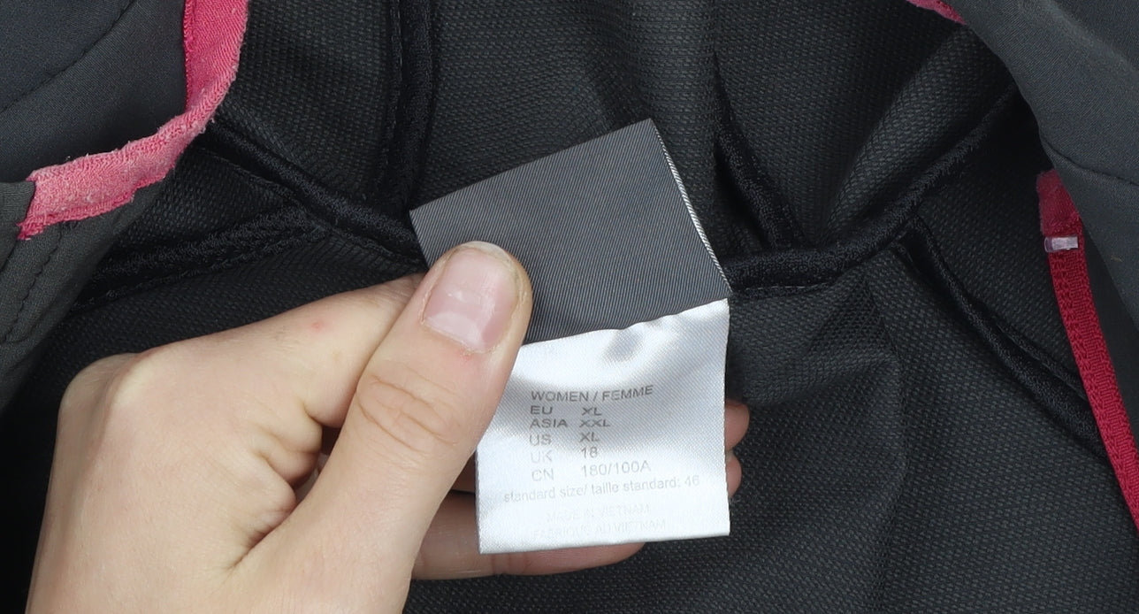 Jack Wolfskin Women's Grey Softshell Hooded Jacket Size 18