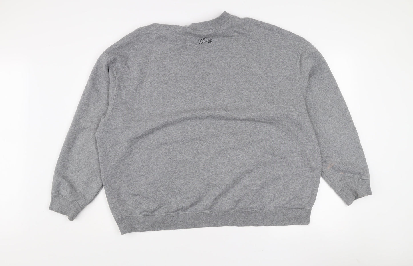 Nike Women’s Grey Dri-FIT Pullover Sweatshirt L Crew Neck Logo