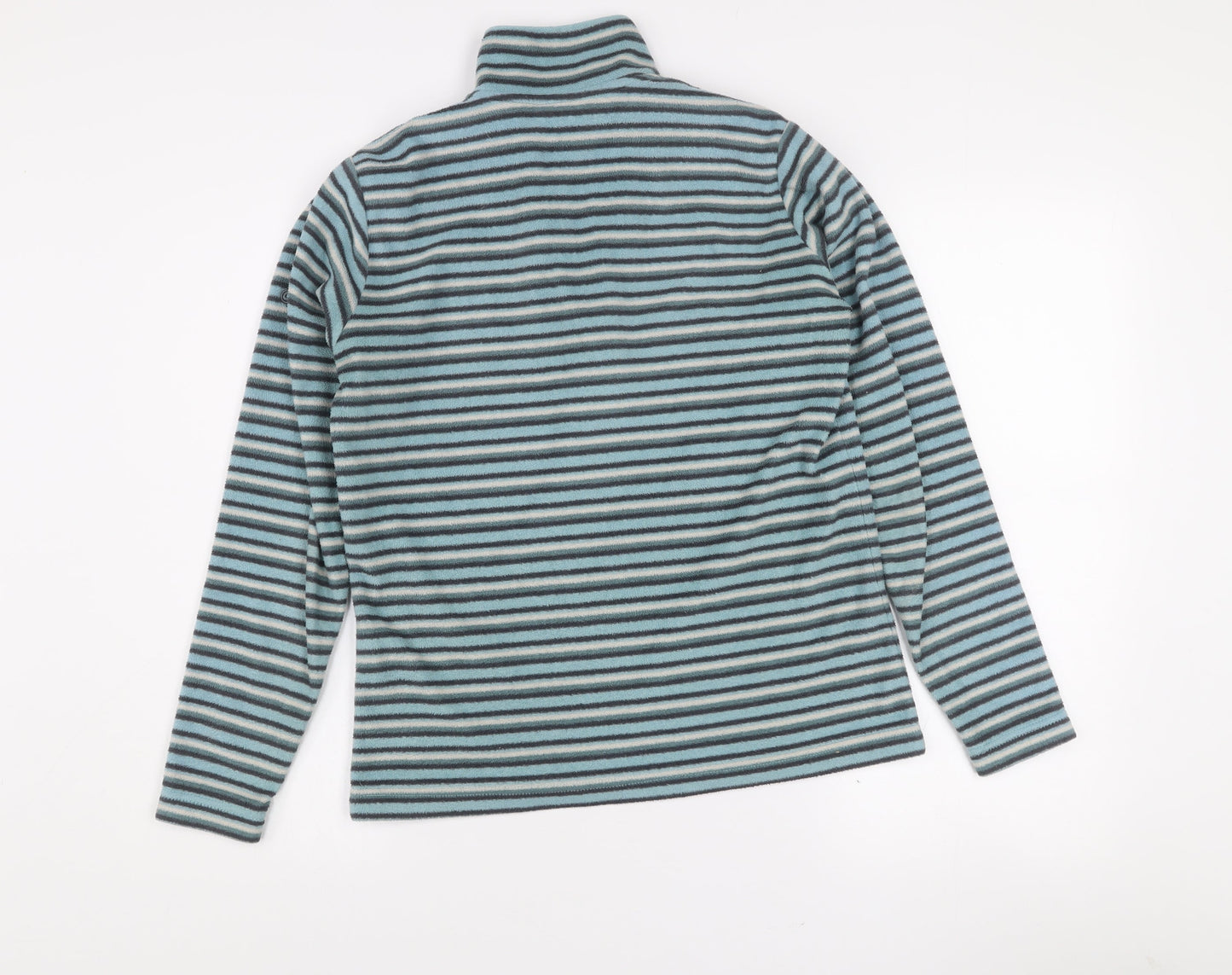 Craghoppers Womens Blue Striped 1/2 Zip Fleece Sweatshirt UK 10