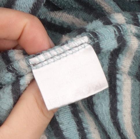 Craghoppers Womens Blue Striped 1/2 Zip Fleece Sweatshirt UK 10