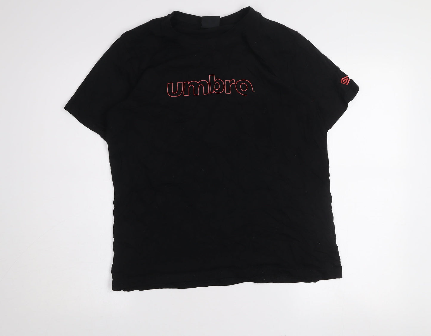Umbro Women Black XL Basic Sports T-Shirt Short Sleeve Crew Neck