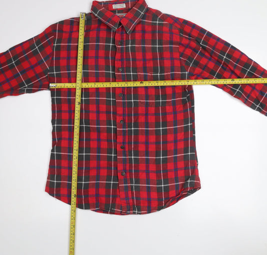 Levi's Women's Red Check Flannel Button-Up Shirt Size M