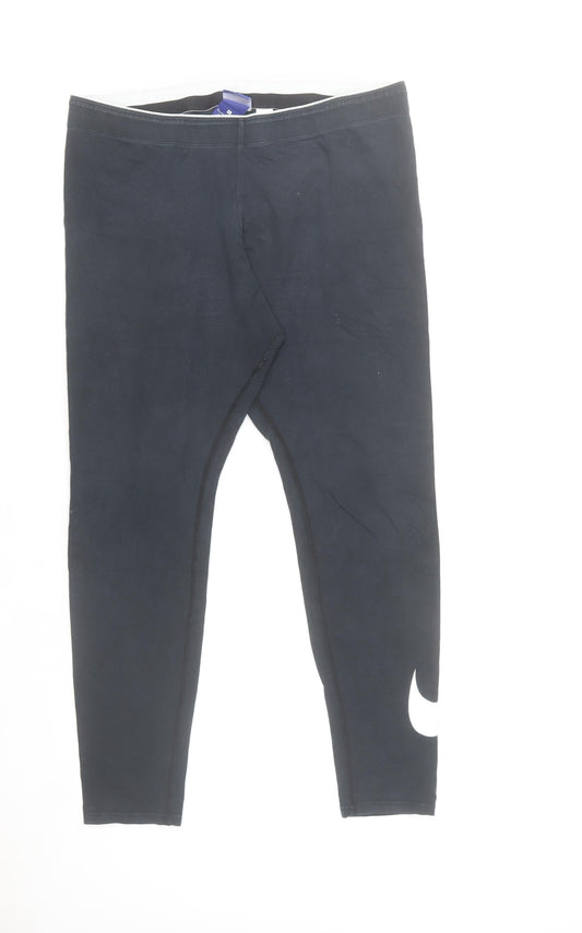 Nike Women's Black XL Leggings Cotton Stretch Activewear Trousers