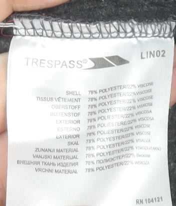 Trespass Men's Grey Full Zip Fleece Jacket Size S Outdoor Casual