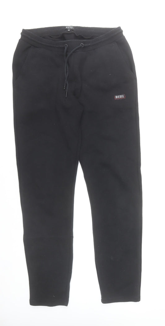 Diesel Men's Black Jogger Sweatpants M Regular Fit Cotton Blend