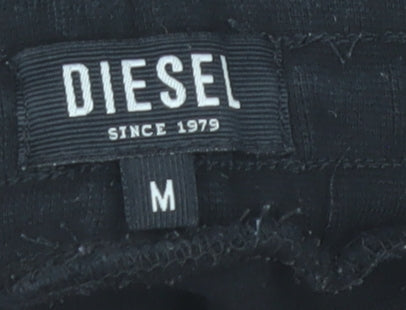Diesel Men's Black Jogger Sweatpants M Regular Fit Cotton Blend