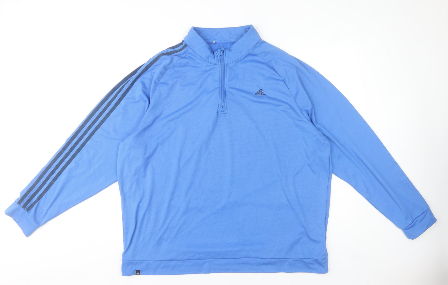 Adidas Men’s Blue 2XL 1/4 Zip Mock Neck Sports Sweatshirt
