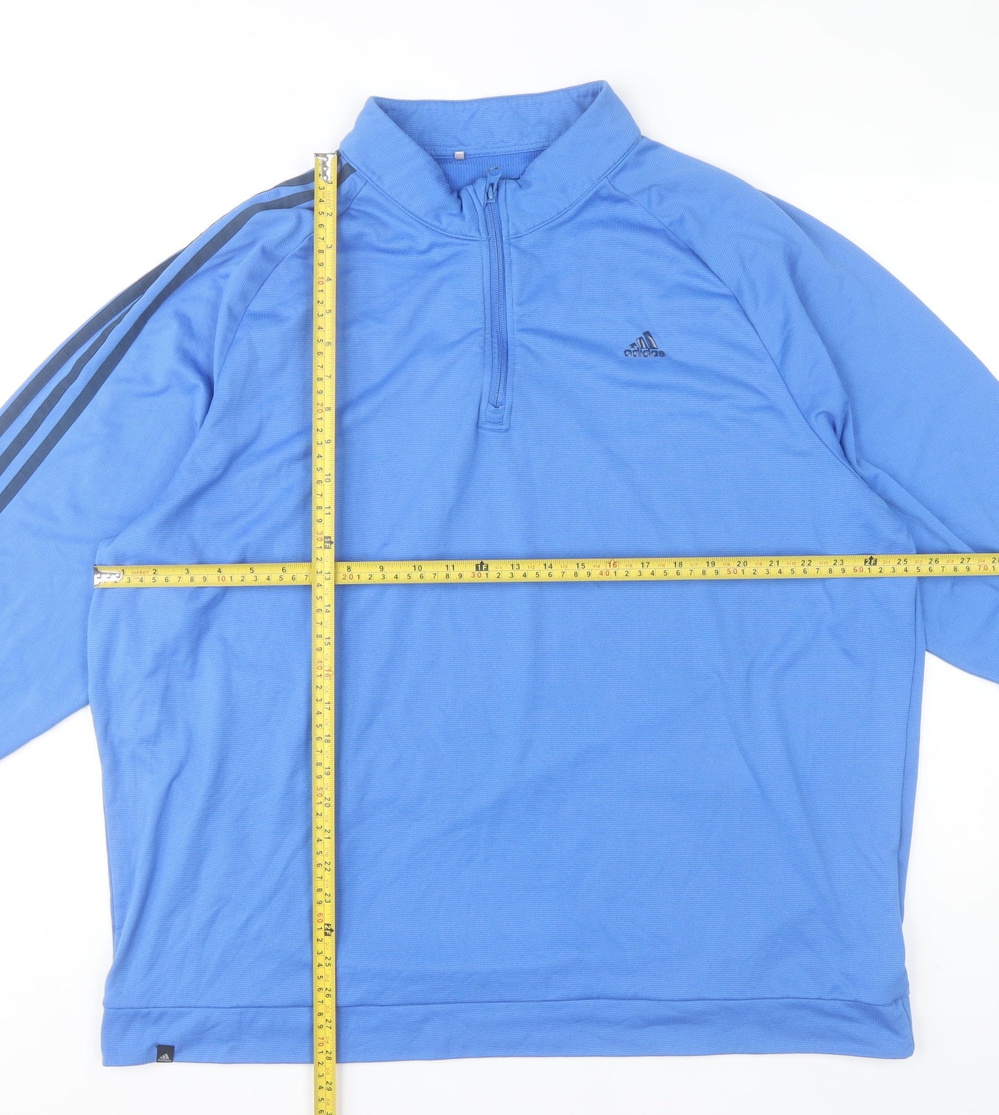 Adidas Men’s Blue 2XL 1/4 Zip Mock Neck Sports Sweatshirt