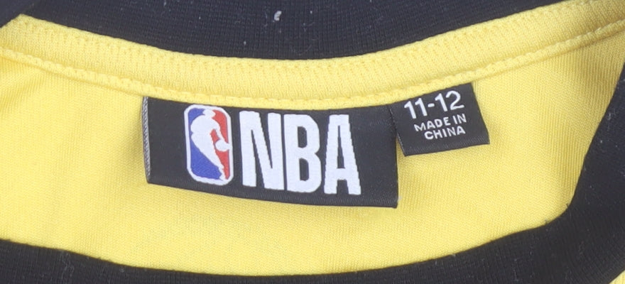 NBA Boys Yellow Basketball Tank Top 11-12 Years Jersey Style