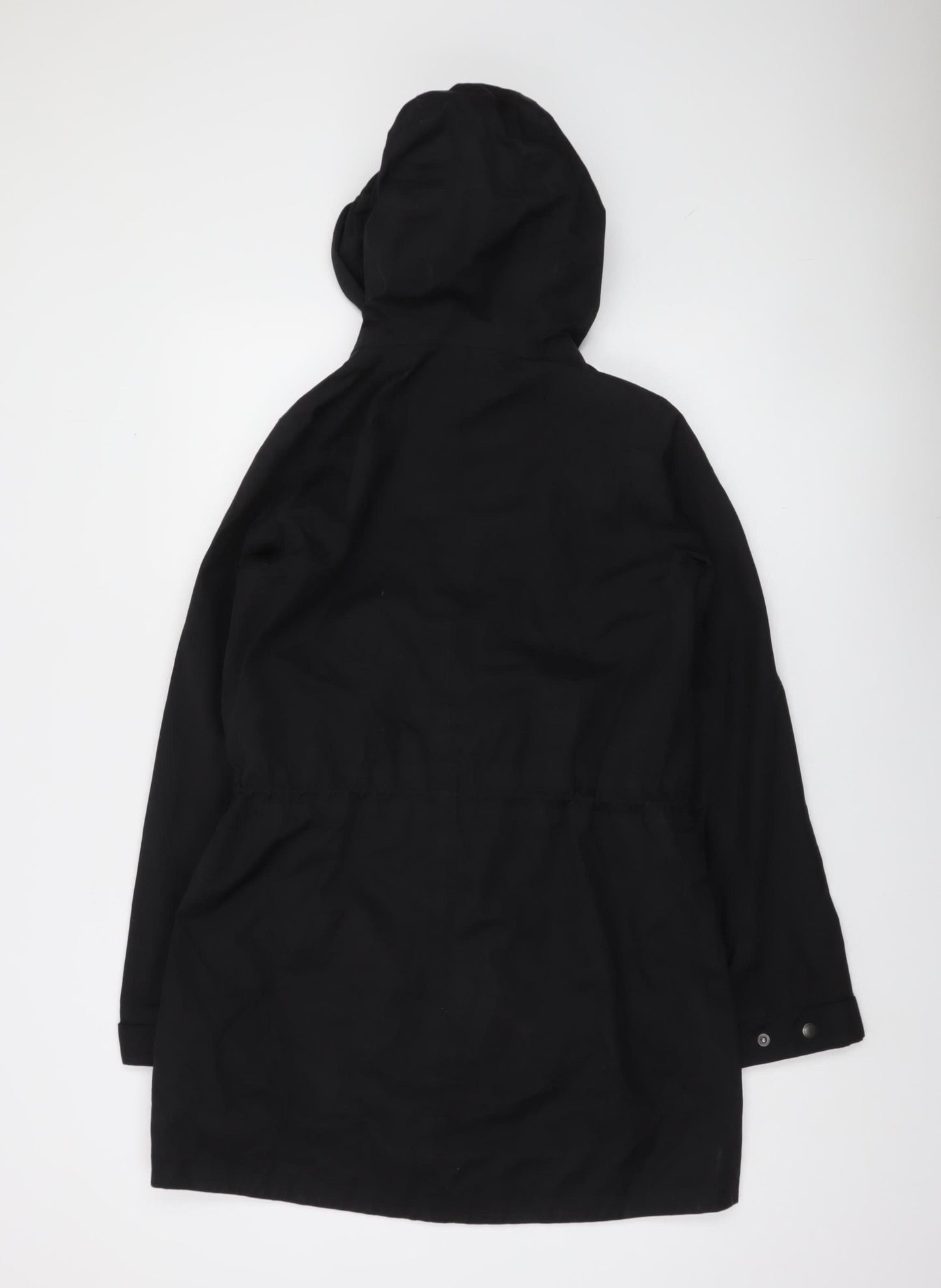 Fat Face Womens Black Waterproof Hooded Parka Coat Size 8