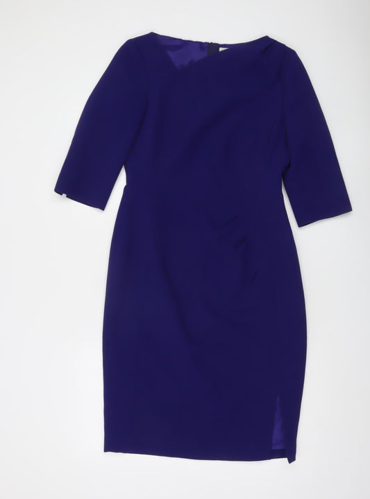 L.K. Bennett Women’s Blue Knee Length Sheath Dress UK 10