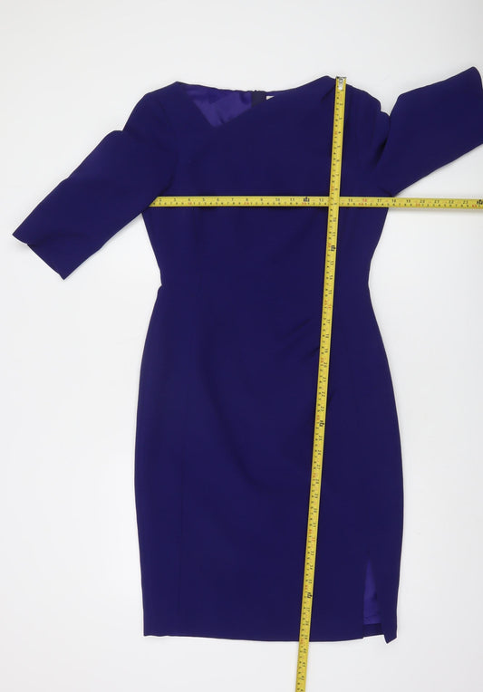 L.K. Bennett Women’s Blue Knee Length Sheath Dress UK 10