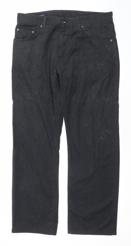 Gant Jason Men's Black Regular Fit Jeans W34 L32 Cotton Blend