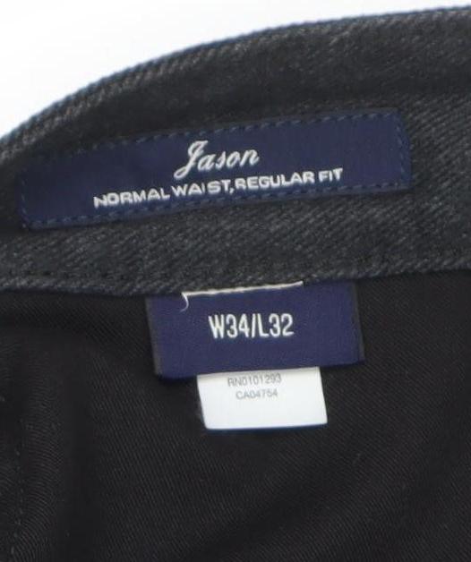 Gant Jason Men's Black Regular Fit Jeans W34 L32 Cotton Blend