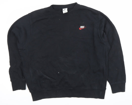 Nike Men's Black L Pullover Crew Neck Fleece Sweatshirt