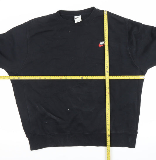 Nike Men's Black L Pullover Crew Neck Fleece Sweatshirt