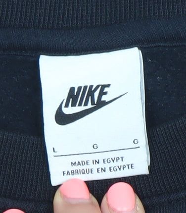 Nike Men's Black L Pullover Crew Neck Fleece Sweatshirt