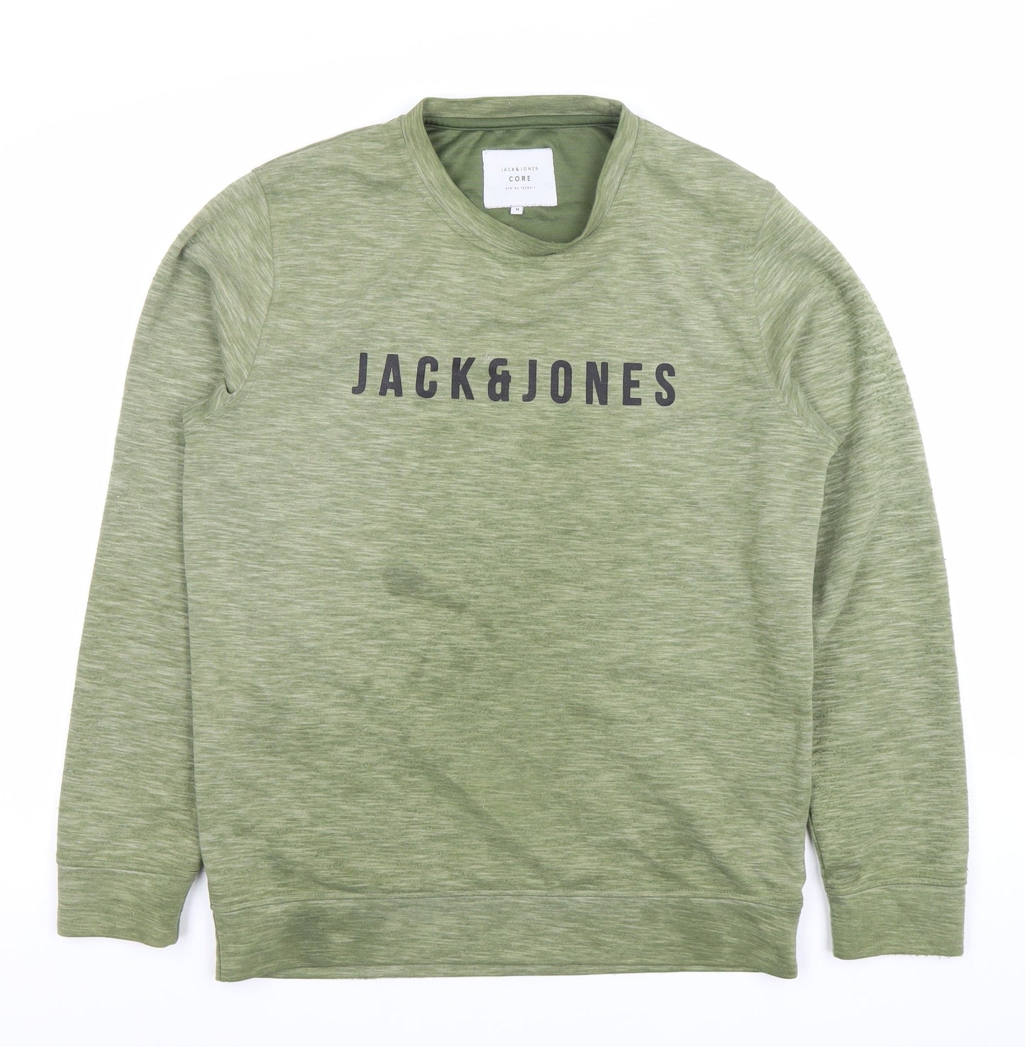 Jack & Jones Core Men's Green Sweatshirt M Crew Neck Long Sleeve