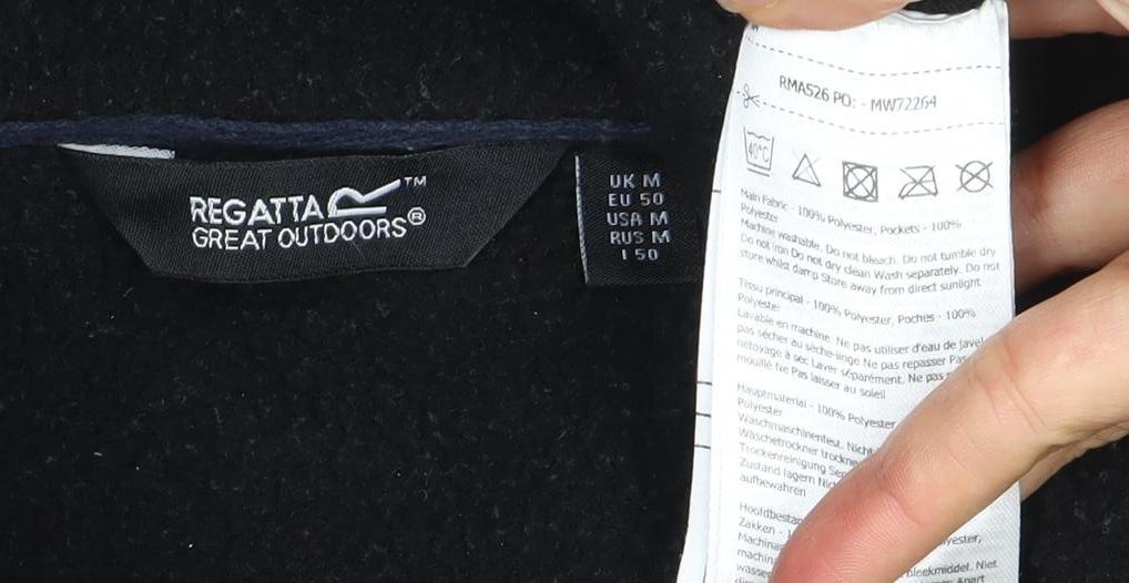 Regatta Men's Blue Fleece Full Zip Outdoor Jacket Size M