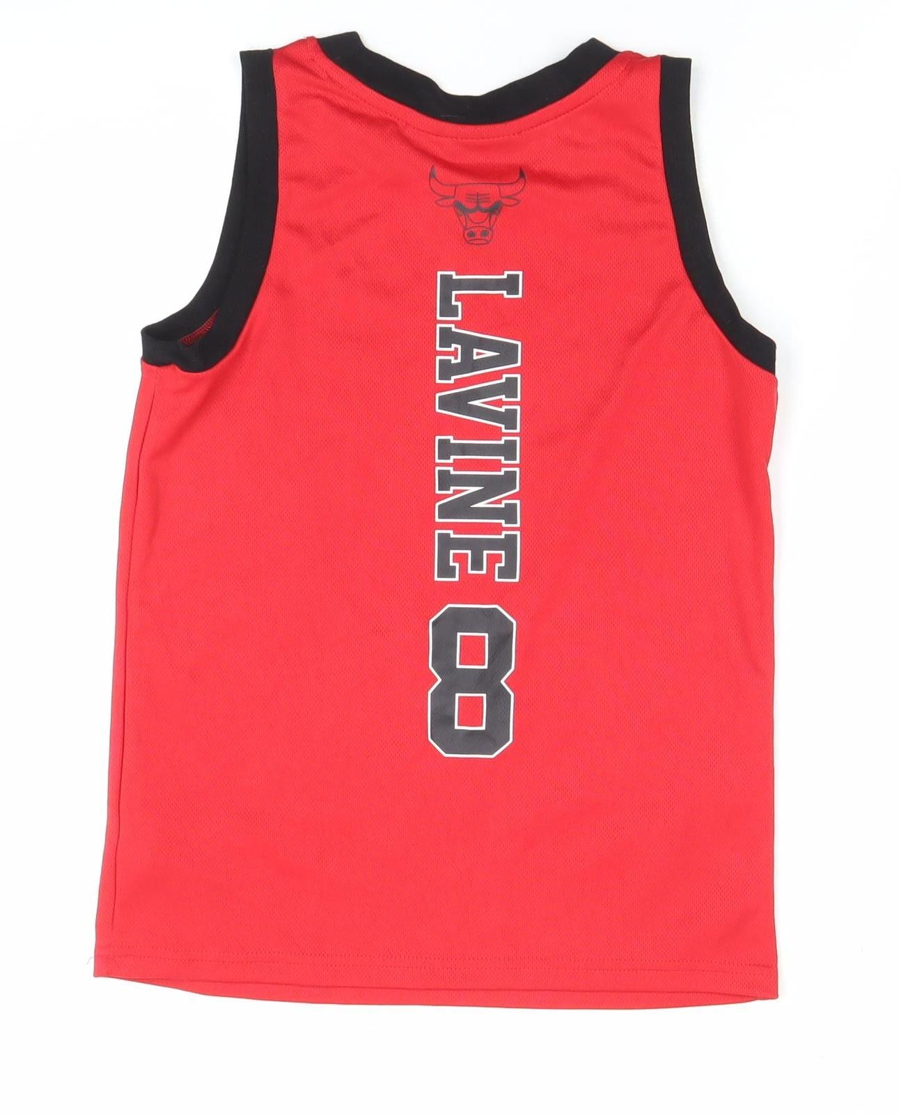 NBA Boys Red 9-10 Years Chicago Bulls Tank Jersey Top