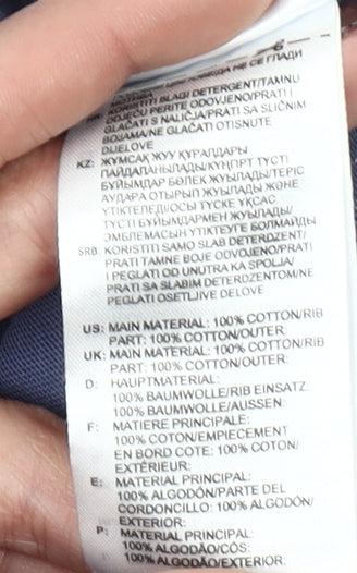 Adidas Men's Blue Retro Sports 3-Stripes Cotton T-Shirt Size M