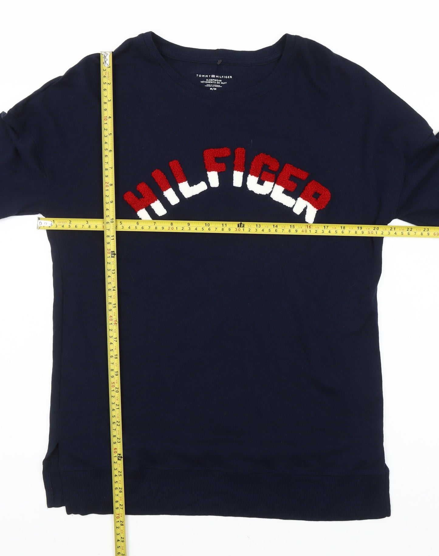 Tommy Hilfiger Men's Blue Cotton Long Sleeve Pyjama Top M