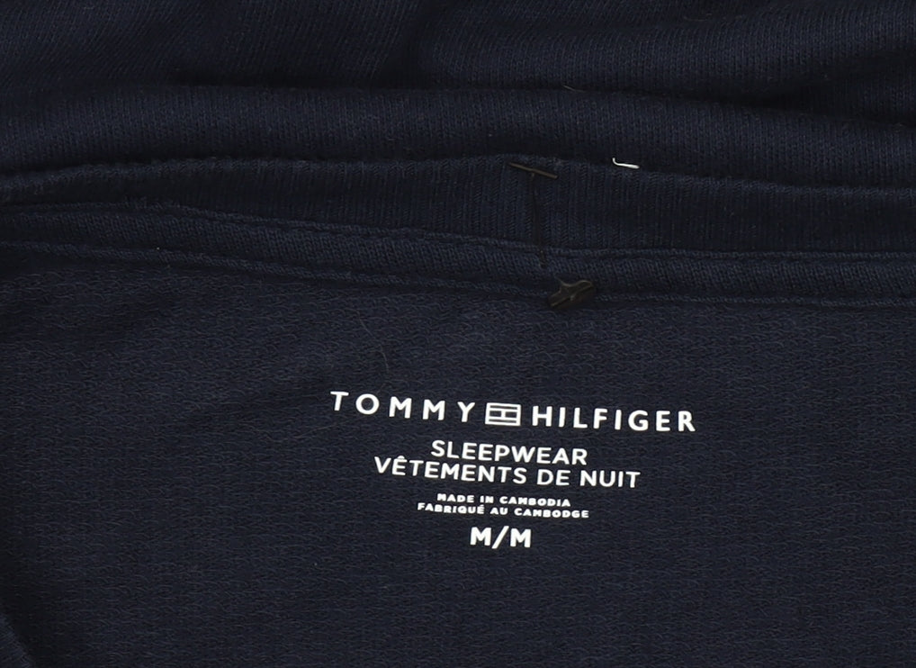 Tommy Hilfiger Men's Blue Cotton Long Sleeve Pyjama Top M