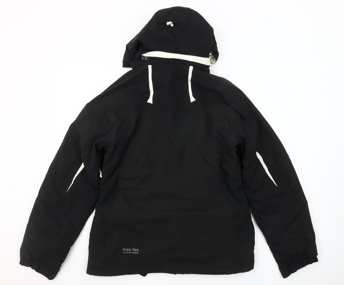 Trespass Womens Black L Ski Jacket Waterproof Hooded Winter Coat Lined