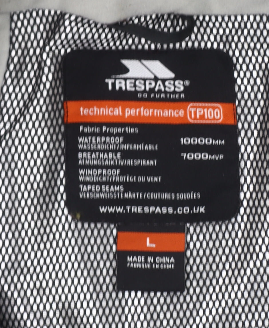 Trespass Womens Black L Ski Jacket Waterproof Hooded Winter Coat Lined