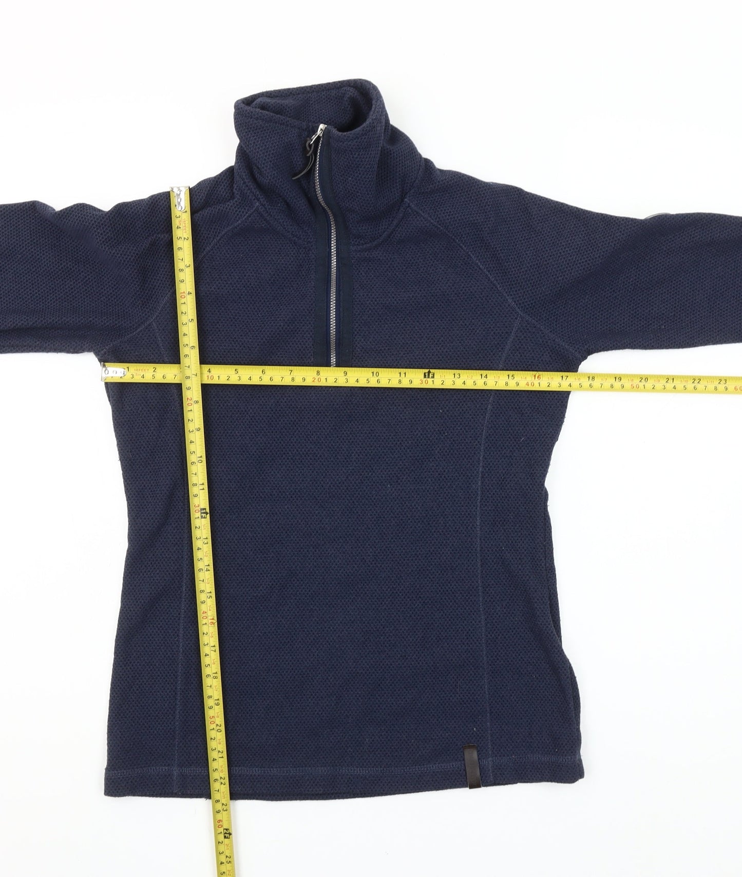 Craghoppers Women's Navy Blue Fleece Pullover Sweatshirt UK 8 1/2 Zip