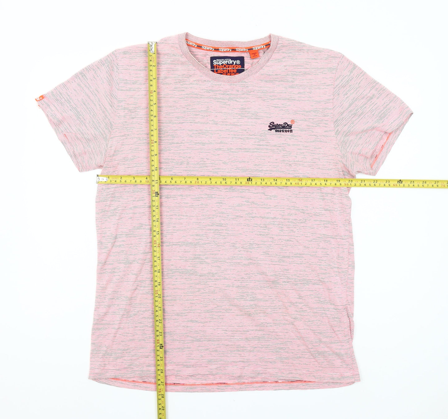 Superdry Men's Pink XL Crew Neck Short Sleeve T-Shirt
