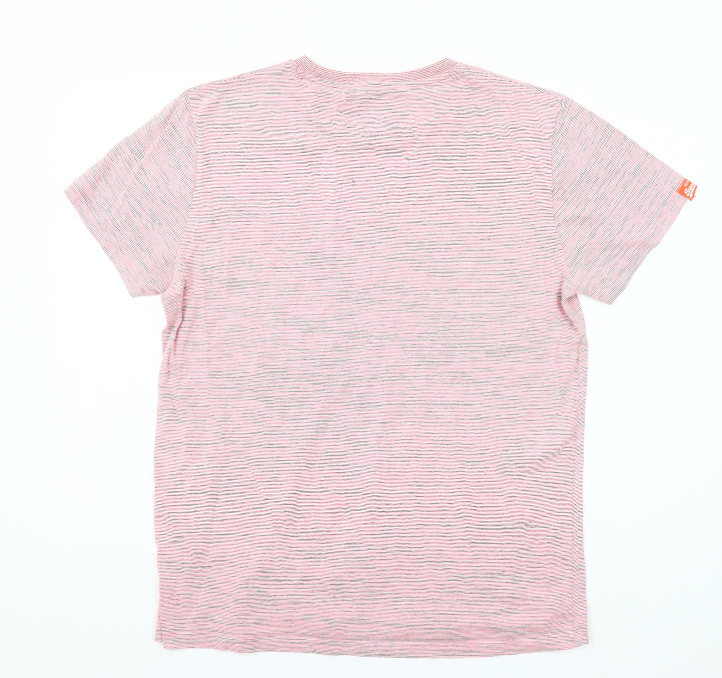Superdry Men's Pink XL Crew Neck Short Sleeve T-Shirt