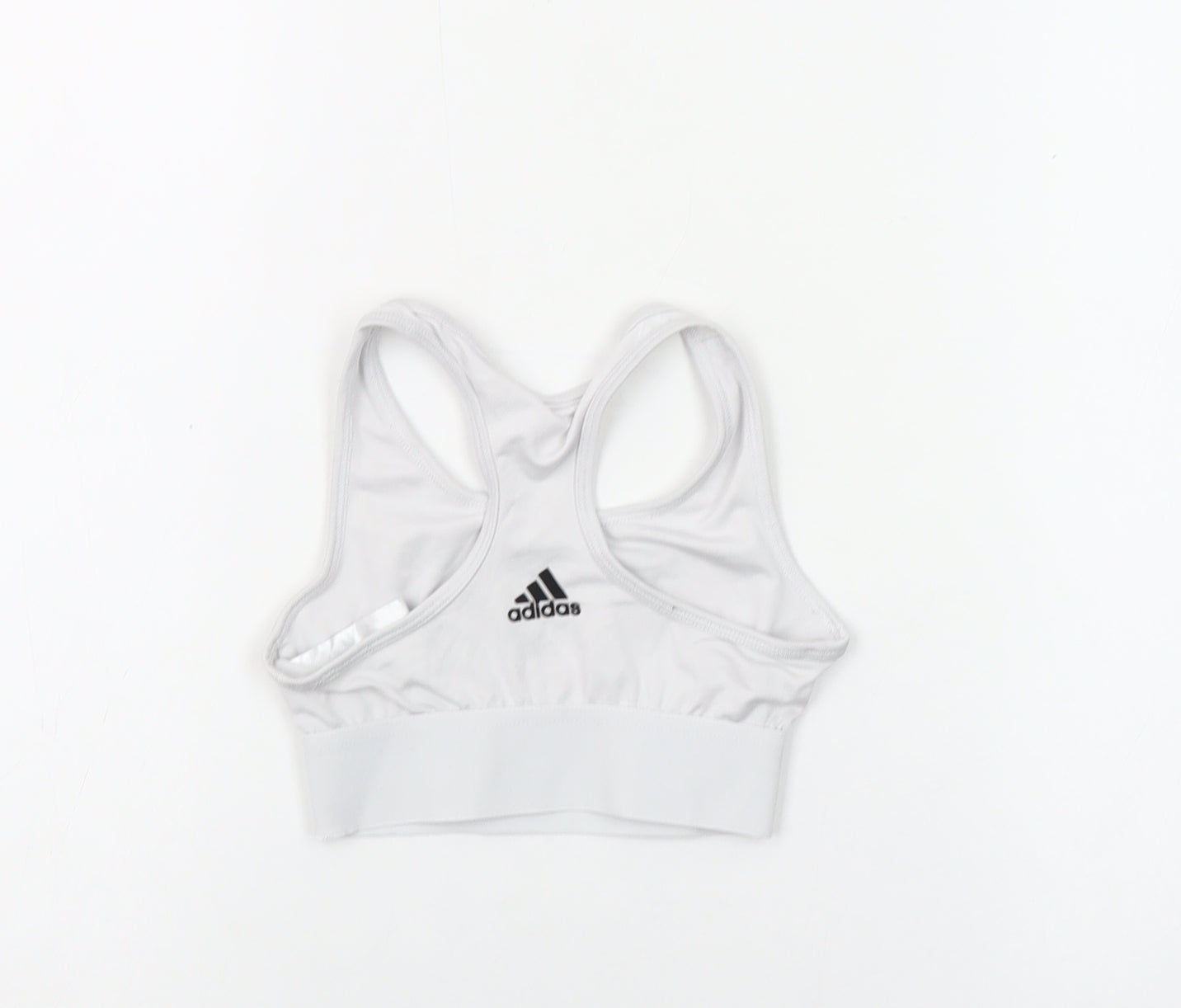 Adidas Girls White 7-8 Years Cropped Tank Sports Top