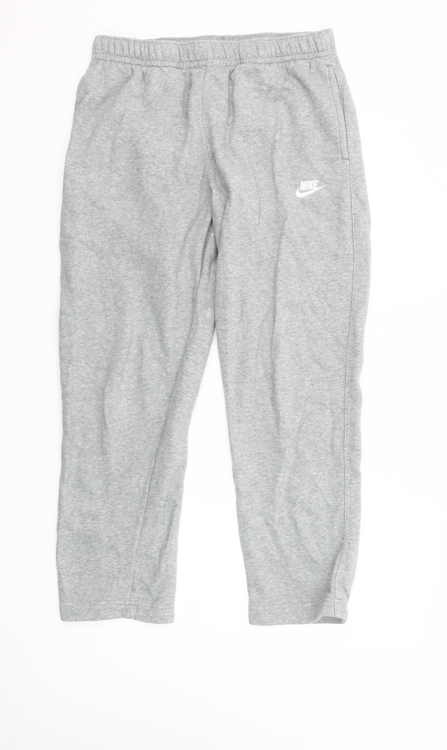 Nike Women’s Grey Fleece Sweatpants M Regular Fit Casual Trousers