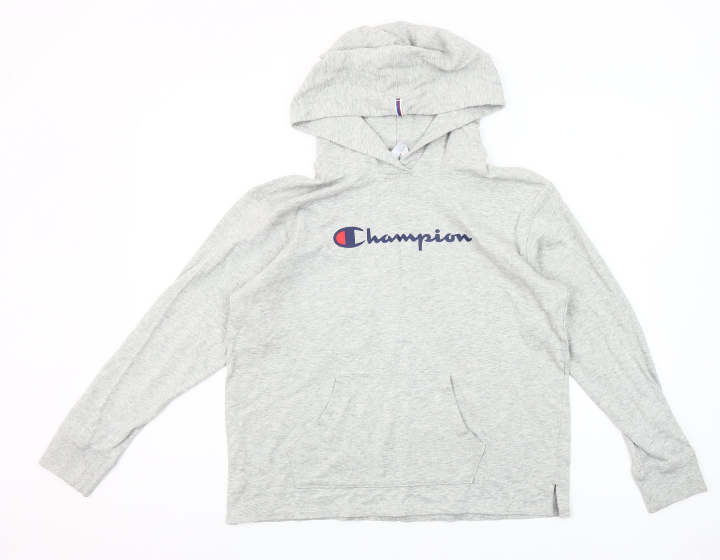 Champion Women's Grey Pullover Hoodie M 100% Cotton Athleticwear