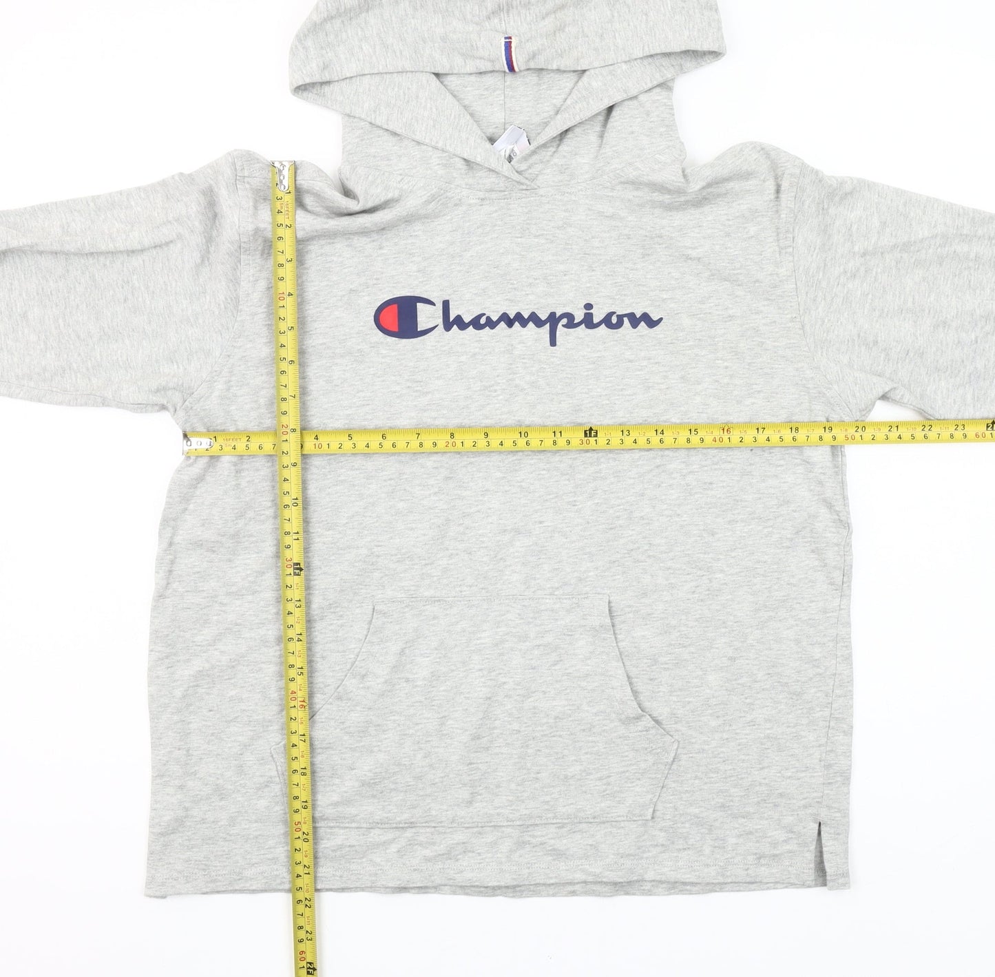 Champion Women's Grey Pullover Hoodie M 100% Cotton Athleticwear
