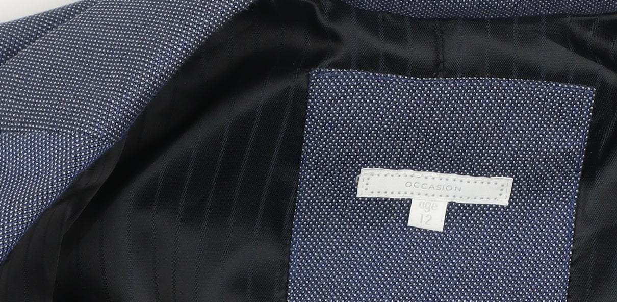 Additional view of Debenhams boys’ blue age 12 formal suit jacket one button lined