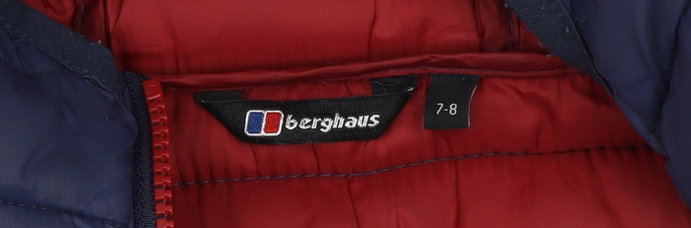 Berghaus Boys Blue 7-8 Years Hooded Puffer Jacket Lightweight Coat