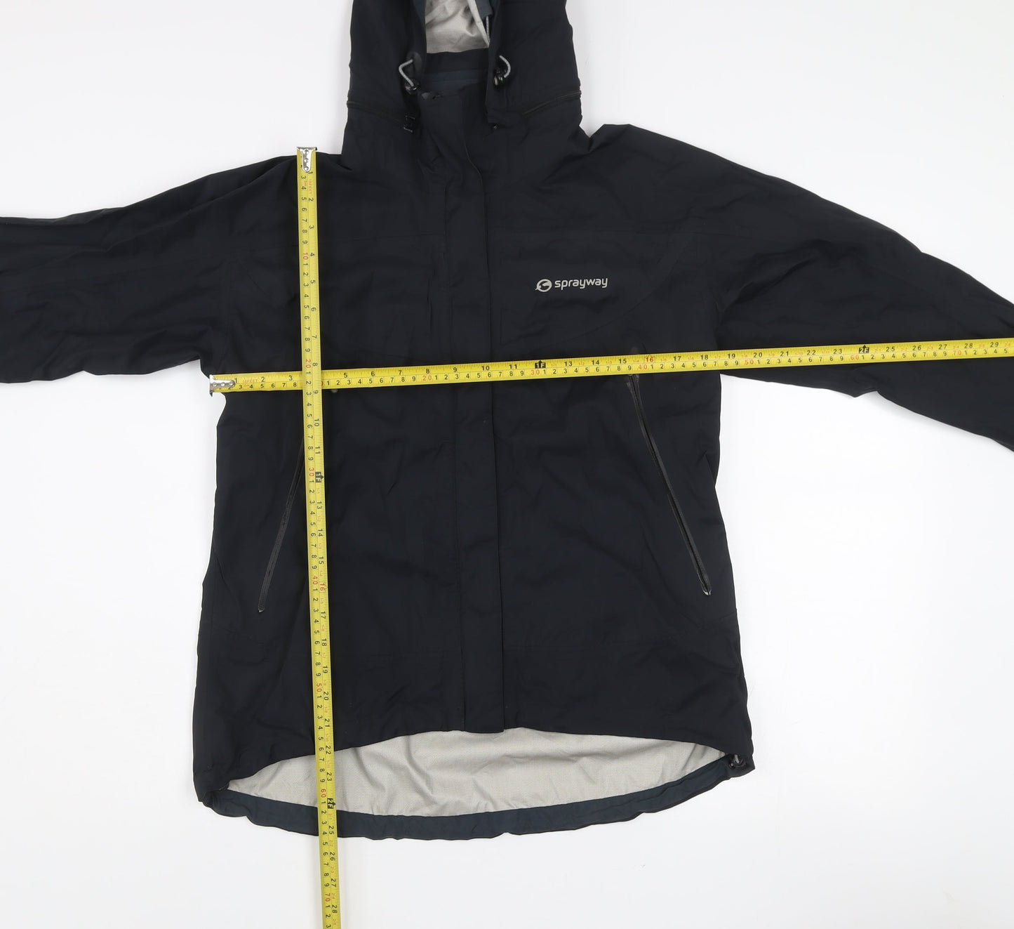 Sprayway Womens Black HydroLite Waterproof Hooded Jacket UK 12