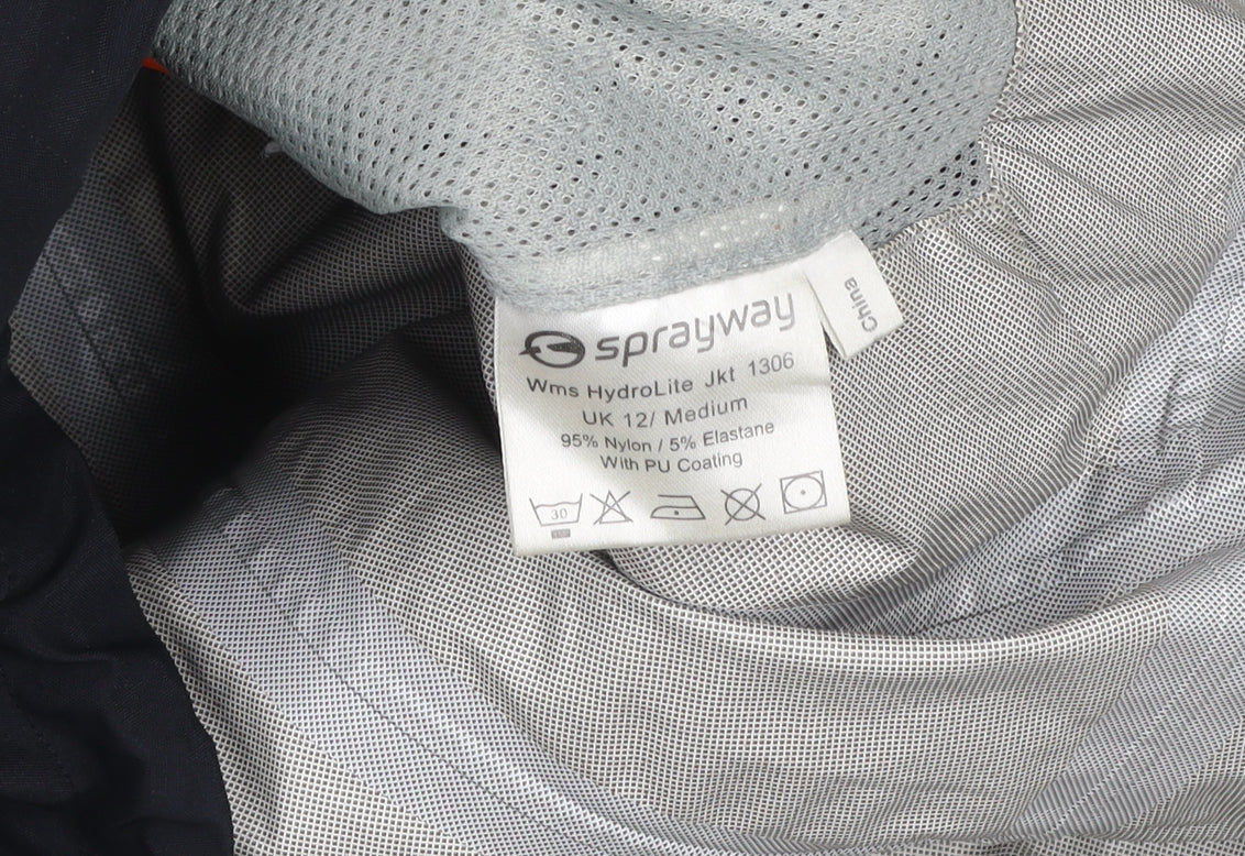 Sprayway Womens Black HydroLite Waterproof Hooded Jacket UK 12