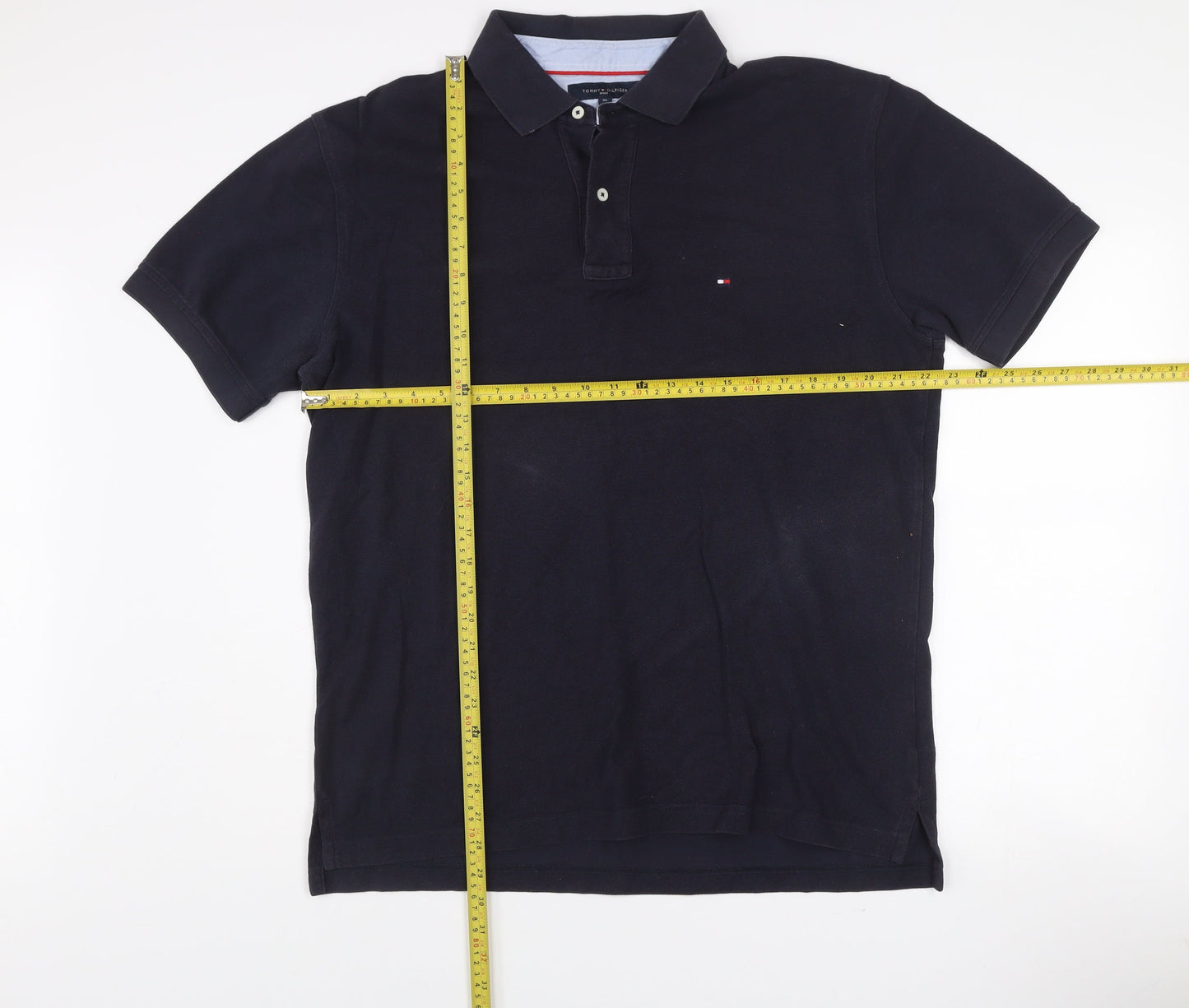 Tommy Hilfiger Men’s Black XL Polo Shirt 100% Cotton Short Sleeve