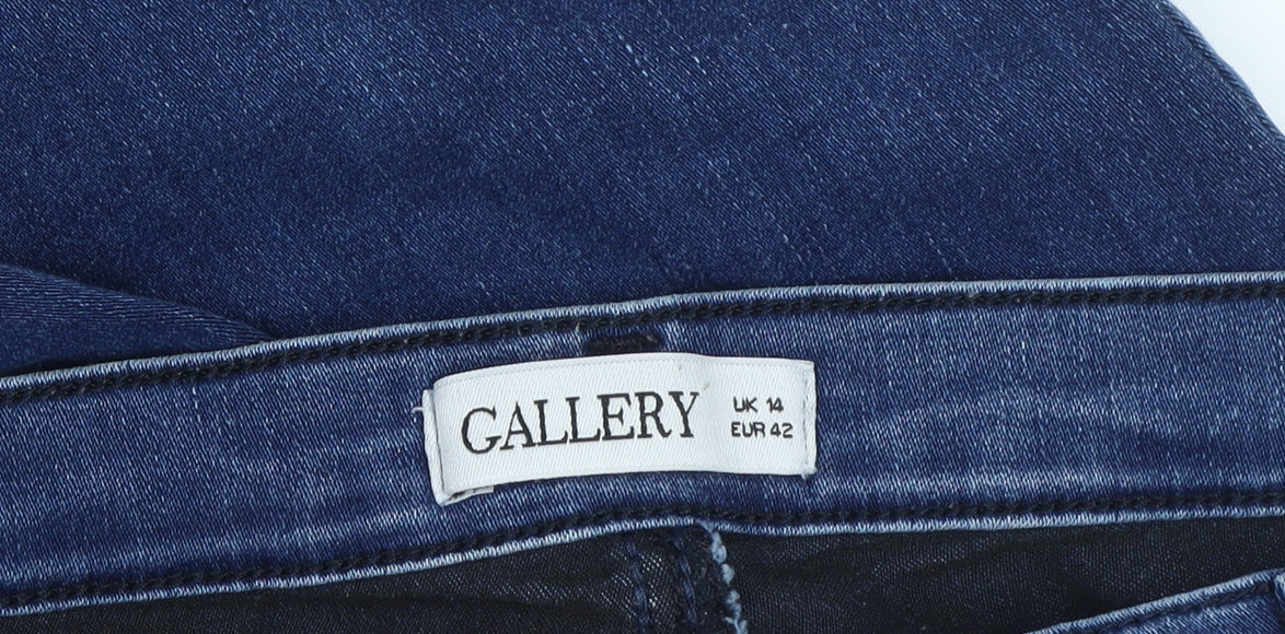Gallery Women Blue Size 14 Slim Fit Stretch Denim Skinny Jeans