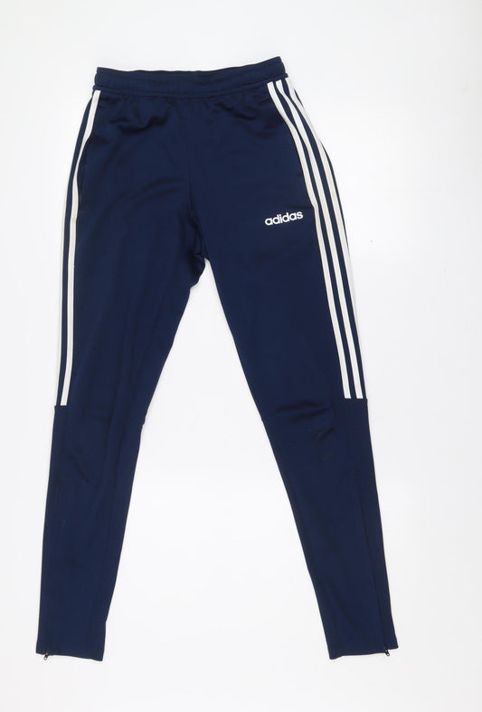 adidas Men's Blue XS Tapered Track Pants Slim Fit Activewear