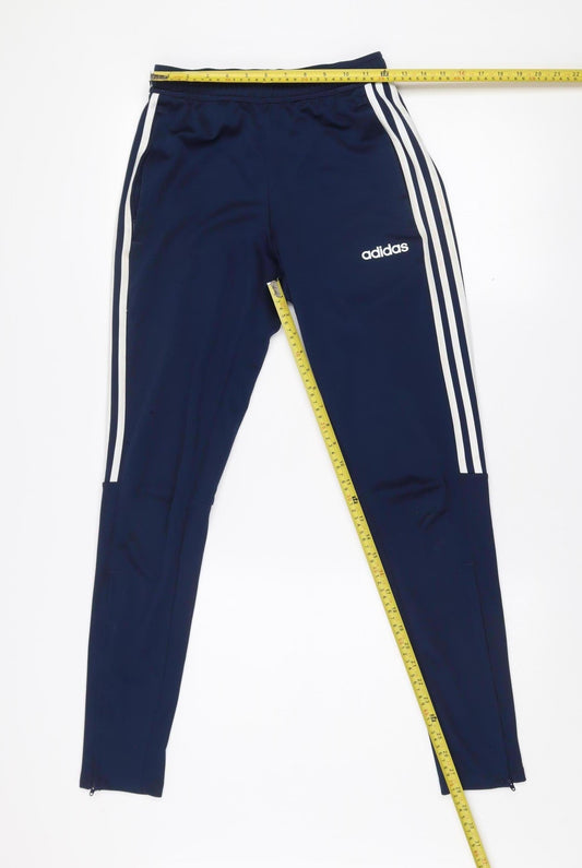 adidas Men's Blue XS Tapered Track Pants Slim Fit Activewear