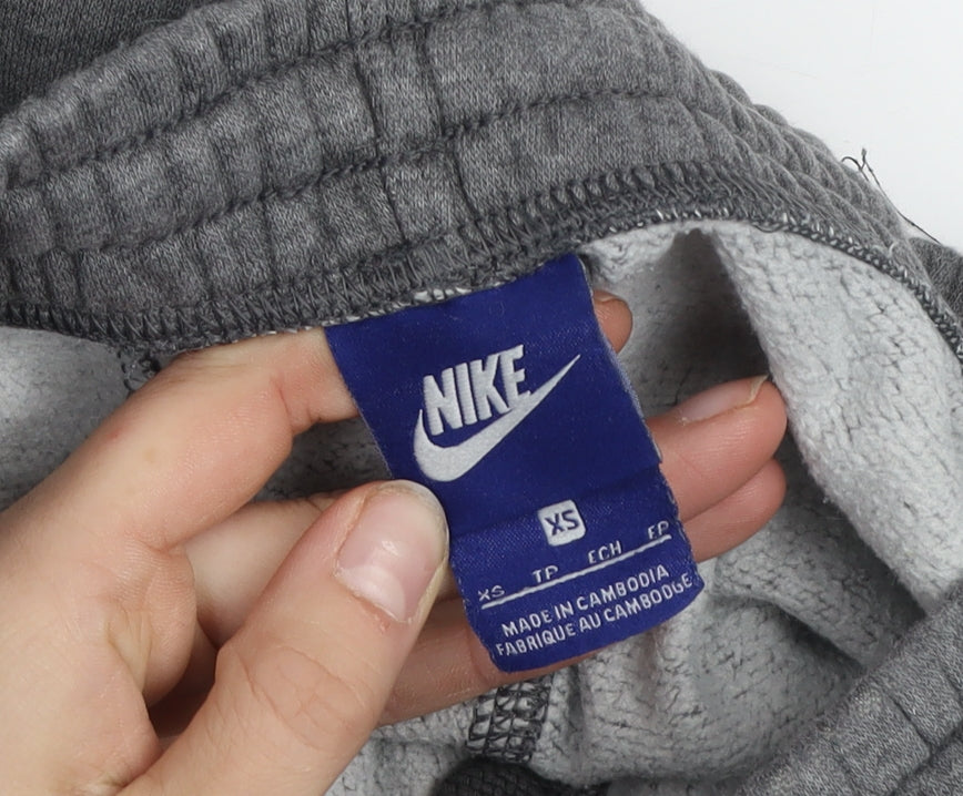 Nike Boys Grey XS Jogger Sweatpants Elastic Waist Activewear Trousers