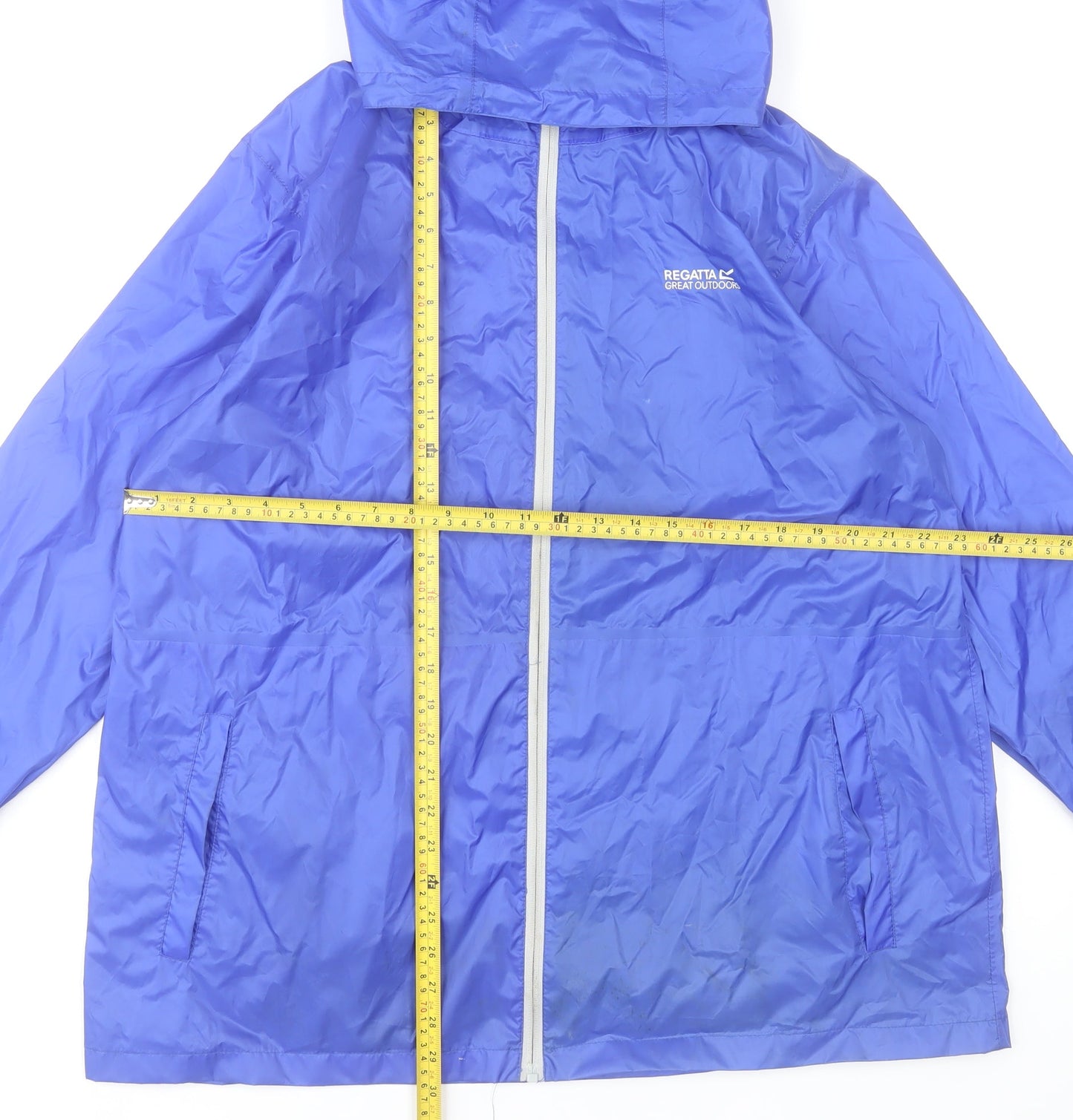 Regatta Womens Blue Waterproof Hooded Rain Jacket UK 20