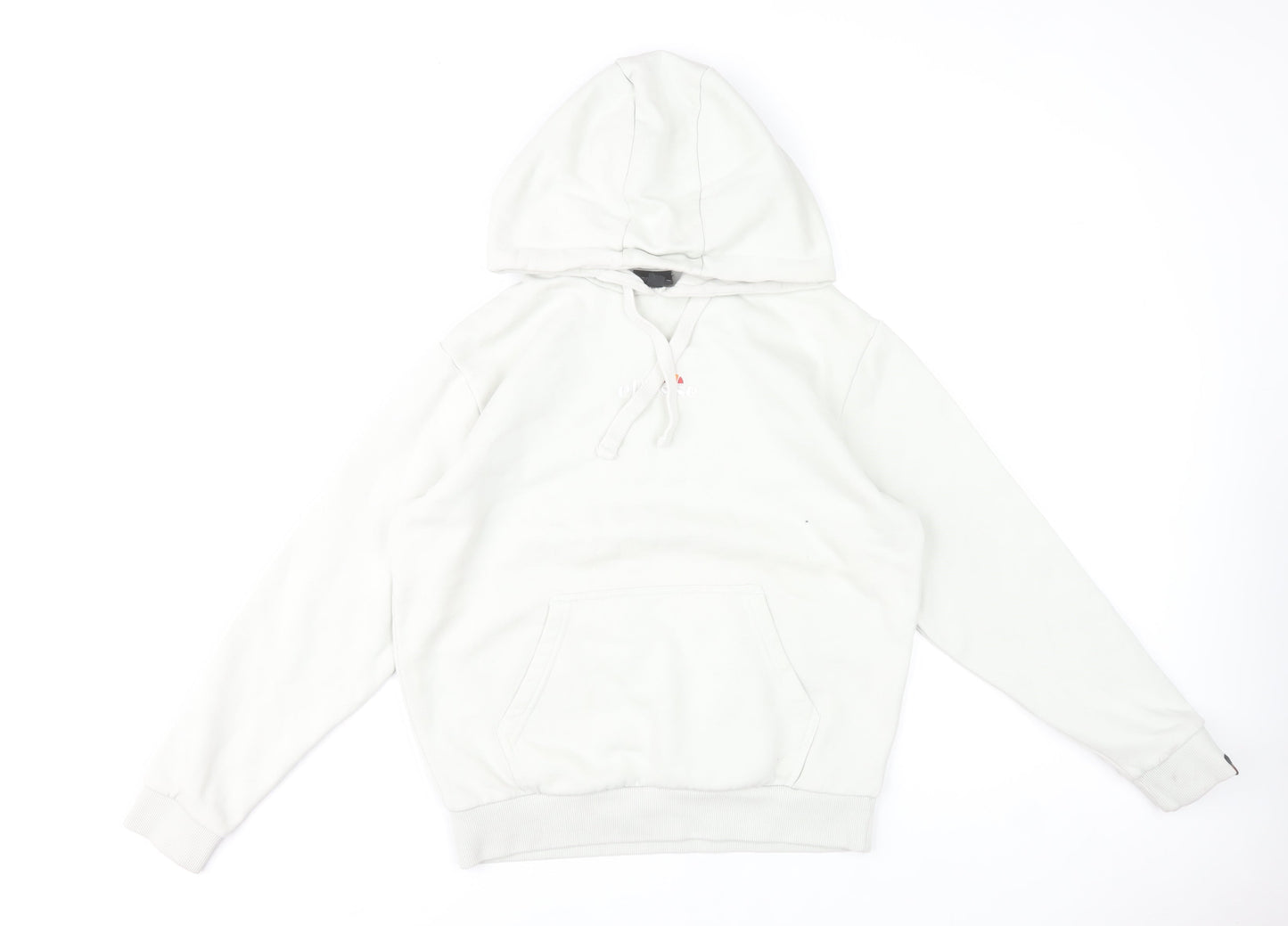 Ellesse Womens White UK 10 Pullover Hoodie Cotton Blend Casual